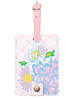 Lilly Pulitzer Scalloped Leatherette Luggage Tag